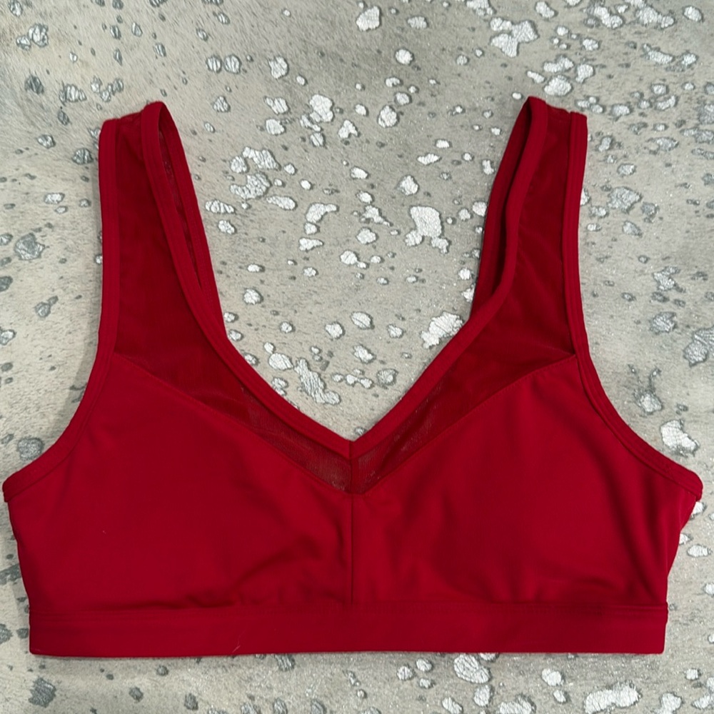 Fabletics Sports Bra, Red, Size M